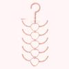 2 Pcs Rotatable 10-Claw Multi-Purpose Hook Hanger Hanger Scarves Scarf Coat Rack Plastic Shoe Hook Shoe Belts Scarf Hanger (Color : Pink) view 3
