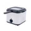 1000w Electric Deep Fryer with Basket and Drip Hook for Home Use, 2.5l Oil Capacity Non-stick Inner Pot Stainless Steel Fryer, Removable Lid with View Window and Filter view 1