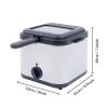 1000w Electric Deep Fryer with Basket and Drip Hook for Home Use, 2.5l Oil Capacity Non-stick Inner Pot Stainless Steel Fryer, Removable Lid with View Window and Filter view 2