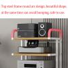 3/4/5-Tier Movable Media Stand Audio/Video Component Cabinet with Wooden Shelf, Multi-Functional & Modern AV Cabinet CD Players Stand Stereo Storage Rack for Home/Office/Theater (Size : 5 Tier) view 4