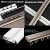 Curtain Track Ceiling Mounted, Aluminum Heavy Duty Curtain Track System Set, Room Divider Curtain Rails, Ultra-thin Curtain Track, Invisible Inner Casement Floating Window Curtain Rod ( Color : Black view 2