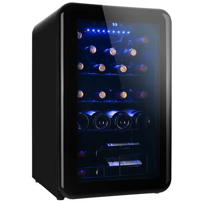 DINGYXIN Wine Cooler Countertop Freestanding Wine Cellars Compressor System Champagne Chiller Digital Temperature Control UV-Protective Finish Max Load 24 Standard Bottle