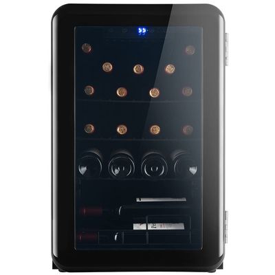 Wine Cooler Refrigerator,Freestanding Wine Cellars,24 Bottle Capacity,With Professional Compressor Stainless Steel Built-In Countertop Wine Cellar,Digital Temperature Control,Uv-Protective Finish