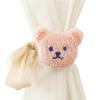 BDHRKTE 2pcs Curtain Buckles, Children's Room Decoration Curtain Ties,Little Bear Head Curtain Strap, Cute Bear Curtain Ties Decorative Rope for Bedroom Window/Car Windows (Pink), HYY000347A view 1