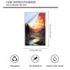 Dunmat Dreamy Sunrise Stained Glass Window Film Beautiful Sky Birds Woods Rivers Privacy Window Film Self-Adhesive Glass Film Decorative Glass Sticker Frosted Film for Home Office 35.4Wx55.1L inch view 2