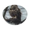 Dwrepo Round Bar Stool Covers Owl on Telephone Pole Stool Covers Round Bar Stool Seat Covers Cushion with Elastic Bands Washable Stretch Stool Chair Cover for Bar Kitchen Dining Room, 14 inch, Black view 2