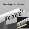 Aluminum Curtain Track, Ceiling Mount, Curtain Rail System, Windows and Room Divider Ceiling Track Set, Ultra-thin Curtain Track, Invisible Inner Casement Floating Window Curtain Rod ( Color : Black , view 4