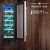 DINGYXIN 12 Inch Wine Cooler Refrigerators 19 Bottles Fast Cooling Low Noise No Fog Wine Fridge with Professional Compressor Stainless Steel,for Red,White,Champagne or Sparkling Wine. view 2