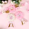 Cheerupp Pig Baby Shower Maternity Sash Kit - Pink Pig Baby Shower Belly Belt and Mom to Be & Dad to Be Corsage Pins, New Parents Pregnancy Photo Props Party Supplies view 2