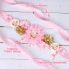 Cheerupp Pig Baby Shower Maternity Sash Kit - Pink Pig Baby Shower Belly Belt and Mom to Be & Dad to Be Corsage Pins, New Parents Pregnancy Photo Props Party Supplies view 3