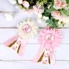 Cheerupp Pig Baby Shower Maternity Sash Kit - Pink Pig Baby Shower Belly Belt and Mom to Be & Dad to Be Corsage Pins, New Parents Pregnancy Photo Props Party Supplies view 4