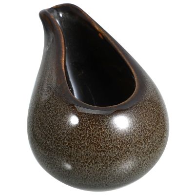 Amosfun Ceramic Sauce Pitcher Gravy Boat Small Creamer for Salad Dressings and Maple Syrup Serving 2Oz Compact Pouring Jug for Home Restaurant Use