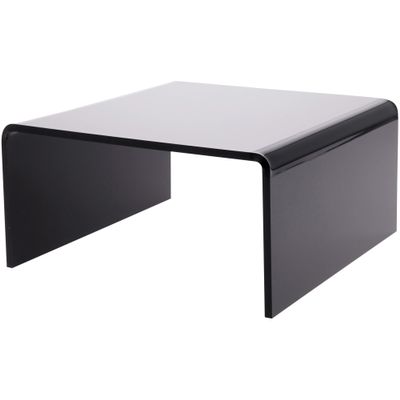 Plymor Black Acrylic Short Square Display Riser, 4" H x 8" W x 8" D (1/4" Thick) (3 Pack)