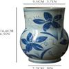 YUJUNDZSW Flower Vase Retro Blue and White Porcelain Vase Chinese Style Living Room Flower Arrangement Rough Pottery Flowers Zen Ceramic Vase Vase for Decor view 2