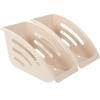 2Pcs Beige Plate Holder Organizer for Kitchen - Movable Lightweight Dish Rack with Drainage Base - Perfect for Plates Bowls and Utensils Storage view 1
