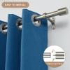 2 Pack Curtain Rods 72 to 144 Inch, Adjustable Window Treatment Rods, 1-Inch Telescoping Drapery Rods with Cap Finials, Brushed Nickel view 2