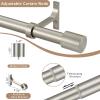 2 Pack Curtain Rods 72 to 144 Inch, Adjustable Window Treatment Rods, 1-Inch Telescoping Drapery Rods with Cap Finials, Brushed Nickel view 4
