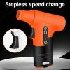 Depisuta Handheld Fan, 120000RPM Portable Mini Dry Blower Fan 3 Speeds Adjustable Cordless Fan Brushless Motor Electric Turbine Fan for Car Leaf Blower Cleaning Office view 4