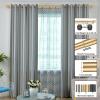 Warm Gold Double Rod Curtain Rods 72-144" (6-12ft), Decorative Drapery Rod with Cap Finials, Heavy Duty Dual Window Rods view 3
