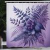 Ambesonne Purple Shower Curtain, Romantic Tones Leafy Bouquet Fantasy Woodland Dreamy Atmosphere Leaves, Cloth Fabric Bathroom Decor Set with Hooks, 69" W x 70" L, Dark Lavender and Mauve view 1