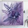 Ambesonne Purple Shower Curtain, Romantic Tones Leafy Bouquet Fantasy Woodland Dreamy Atmosphere Leaves, Cloth Fabric Bathroom Decor Set with Hooks, 69" W x 70" L, Dark Lavender and Mauve view 3
