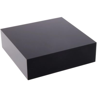 Plymor Black Polished Acrylic Square Display Block, 1" H x 3" W x 3" D (3 Pack)