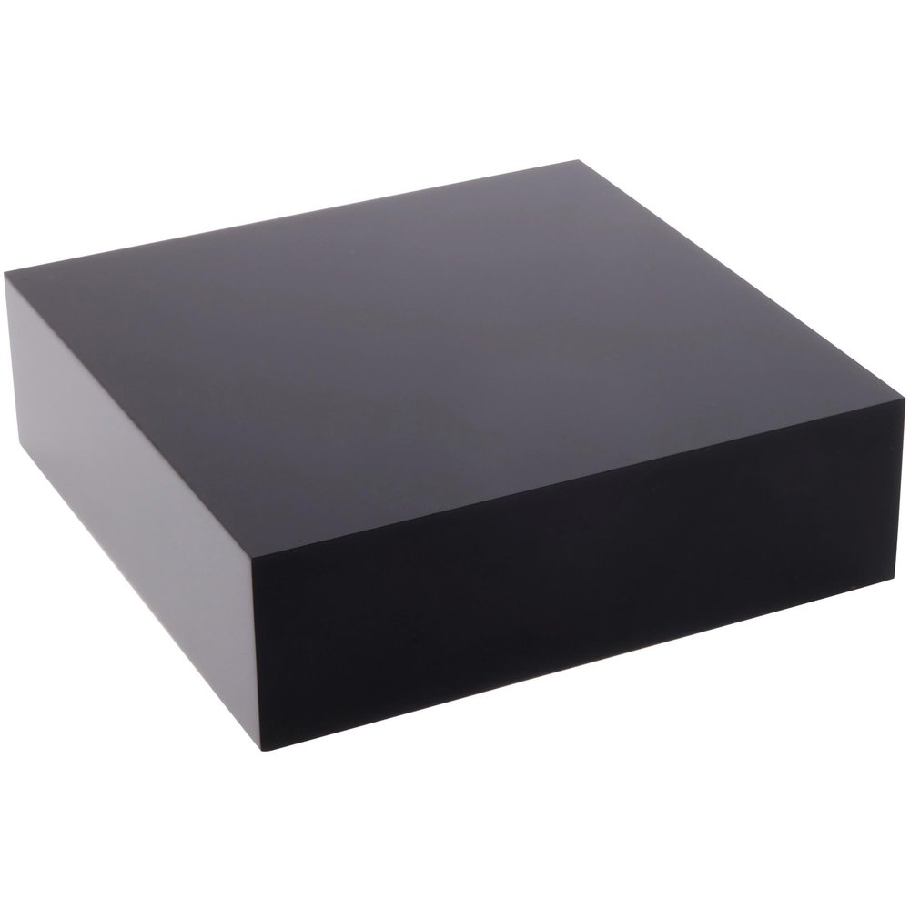 Plymor Black Polished Acrylic Square Display Block, 1" H x 3" W x 3" D (3 Pack)
