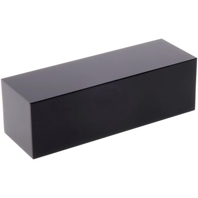 Plymor Black Polished Acrylic Rectangular Display Block, 1" H x 1" W x 3" D, Pack of 6