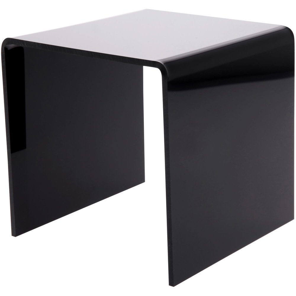 Plymor Black Acrylic Square Display Riser, 6" H x 6" W x 6" D (3/16" Thick) (12 Pack)