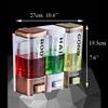 ZQFIDFYR Retro Soap Dispenser Wall-Mounted Manual,1 Chamber 16.9oz,2 Chamber 33.8oz,3 Chamber 50.7oz,Clear Soap Pump Plastic Soap dispensers view 3