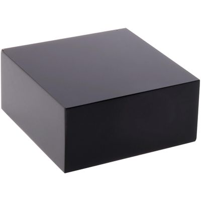 Plymor Black Polished Acrylic Square Display Block, 1" H x 2" W x 2" D (2 Pack)