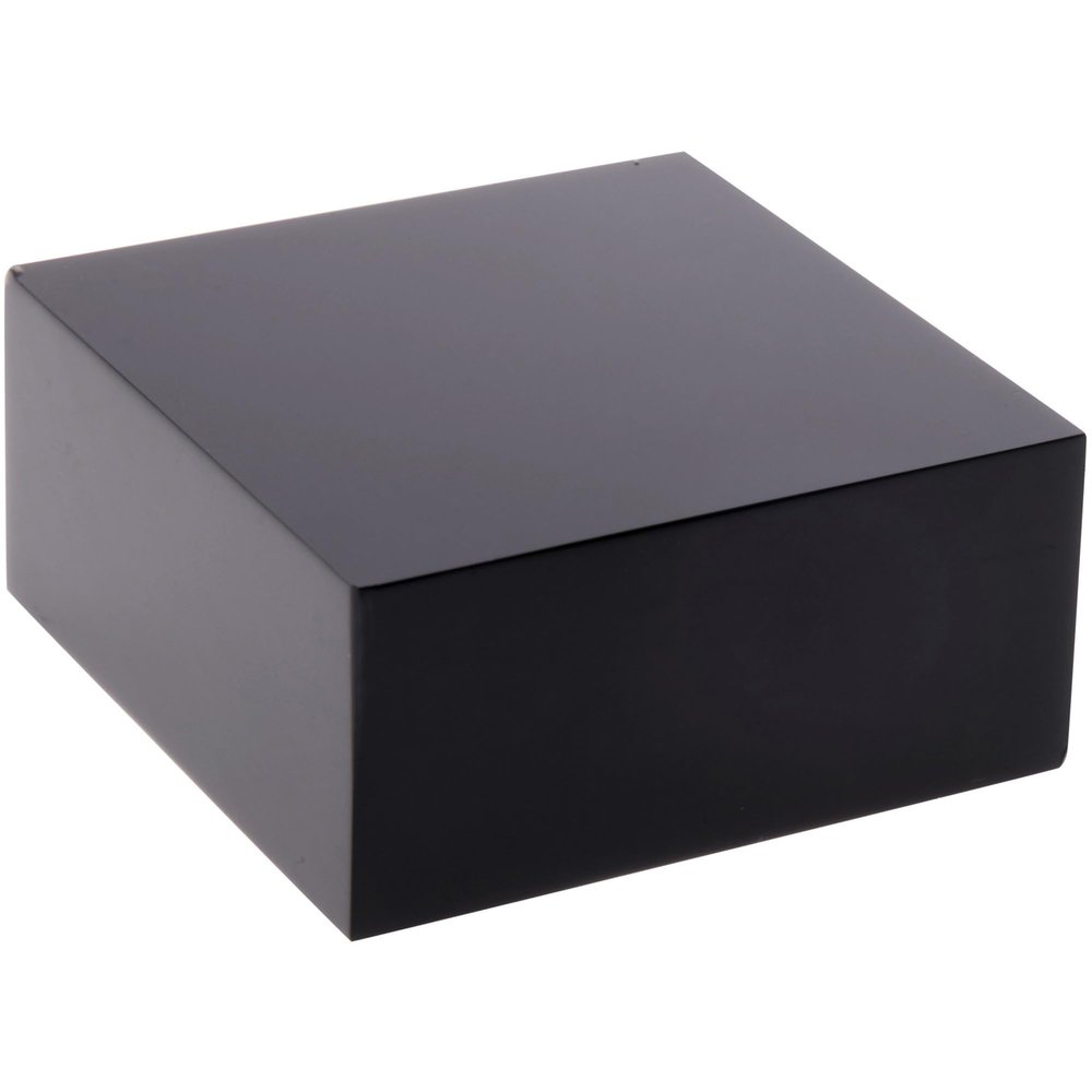 Plymor Black Polished Acrylic Square Display Block, 1" H x 2" W x 2" D (2 Pack)