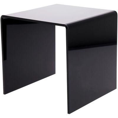 Plymor Black Acrylic Square Display Riser, 8" H x 8" W x 8" D (1/4" Thick)