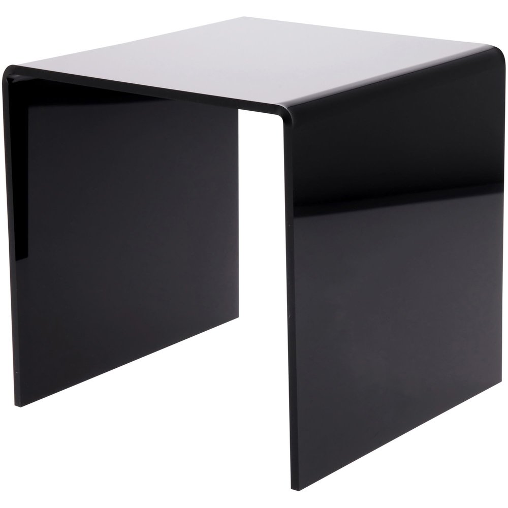 Plymor Black Acrylic Square Display Riser, 8" H x 8" W x 8" D (1/4" Thick)
