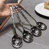 YZFEIJDNA Stainless steel spoons, ice crack spoons, stone pattern spoons, Western restaurant rice spoons, household spoons, dessert spoons, spoons view 2