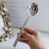 YZFEIJDNA Stainless steel spoons, ice crack spoons, stone pattern spoons, Western restaurant rice spoons, household spoons, dessert spoons, spoons view 4