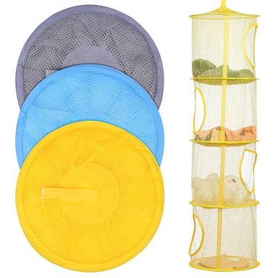 ULTECHNOVO Space-saving Hanging Storage Basket Mesh Drying Net for Socks Underwear Clothes 3 Pcs Toy Organizer