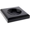 Plymor Black Acrylic Square Display Base with Indented Circle to Hold Egg, Marble, Ball or Sphere, 3.5" W x 3.5" D x 0.75" H (2.5" Circle), Pack of 3 view 1