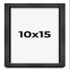 10x15 Frame Charcoal Black Wood Texture Picture Frame | Solid Wood | 0.75 Inch Moulding Width | 0.5 Inch Rabbet Depth | UV Acrylic Plexiglass, Foam Board Backing, & Hanging Hardware Included view 1