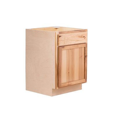 Quicklock RTA (Ready-to-Assemble) | Base Kitchen Cabinets - Shaker Style | Made in America (Rustic Hickory, 12" Wx34.5 Hx24 D Base)