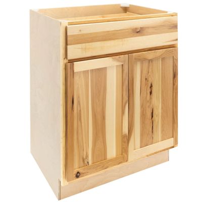 Quicklock RTA (Ready-to-Assemble) | Base Kitchen Cabinets - Shaker Style | Made in America (Rustic Hickory, 33" Wx34.5 Hx24 D Base)
