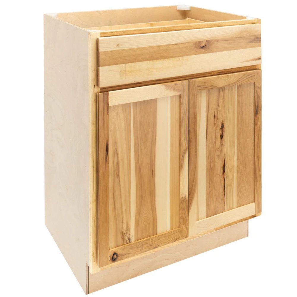 Quicklock RTA (Ready-to-Assemble) | Base Kitchen Cabinets - Shaker Style | Made in America (Rustic Hickory, 33" Wx34.5 Hx24 D Base)