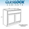 Quicklock RTA (Ready-to-Assemble) | Base Kitchen Cabinets - Shaker Style | Made in America (Rustic Hickory, 33" Wx34.5 Hx24 D Base) view 3