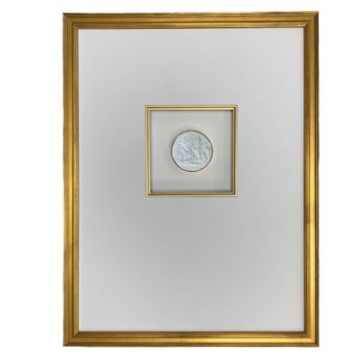 Framed Religious Intaglios in 12x16 Gold Frame (The Mustard Seed)
