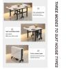 Retractable Fallen Leaf Folding Dining Table, Suitable For Small Spaces, With Universal Wheels, Space-saving Table, Extended Dining Table, Suitable For Kitchen, Bedroom And Dining Room ( Color : Color view 4