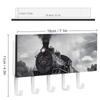 WYUSPGK Home Wall Mounted Key Hangers Holder,Steam Train Clouds Print Hooks Envelope Organizer Rack,Home Decoration for Offices view 2