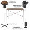 SONGCHAO Corner Desk Simple Writing Desk, Multifunctional Computer Desk, Home Office Furniture, Sturdy Laptop Workstation, Simple Dresser Computer Desk view 3