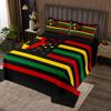 Manfei Juneteenth Bedspread Twin Size,Pride African Freedom Western Coverlet Set,Girls Boys Women Room Decor,American Black Afro Girl Quilted Coverlet,Red Yellow Green Chic Bedding Quilt,1 Pillowcase view 1