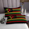 Manfei Juneteenth Bedspread Twin Size,Pride African Freedom Western Coverlet Set,Girls Boys Women Room Decor,American Black Afro Girl Quilted Coverlet,Red Yellow Green Chic Bedding Quilt,1 Pillowcase view 3