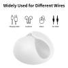 Flezoo Cord Holder Cable Clips, 12PCS White Adhesive Cord Organizer Charger Holder Wire Management Keeper for Nightstand, Desk, Office or Mouse view 3